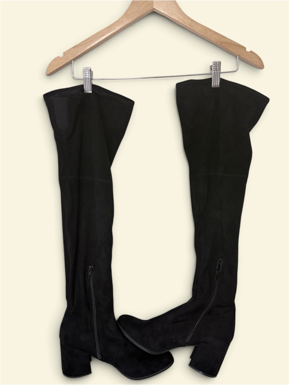 Steven Madden Fax Suede Women's Over-the-Knee Block Heel Boots Women’s 10